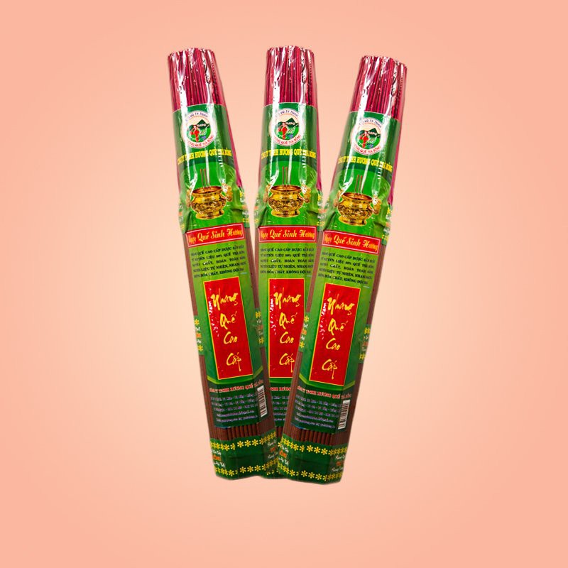 Nhang Quế Trà Bồng Cao Cấp Dài 38cm, 220 nén, 400gram